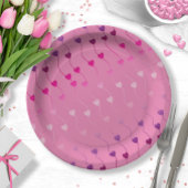 Assiettes En Carton Heart on a String Pattern