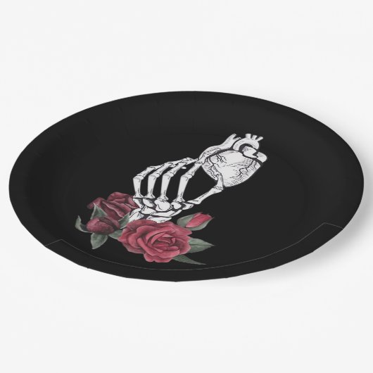 Assiettes En Carton Heart The Skeleton's Hand Classic (Angle)
