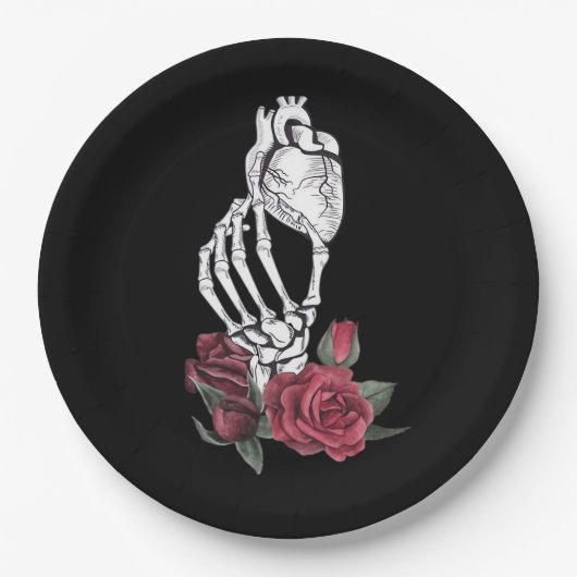 Assiettes En Carton Heart The Skeleton's Hand Classic (Devant)