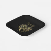 Assiettes En Carton Heart Tree Family Reunion Black Gold (Angulaire)