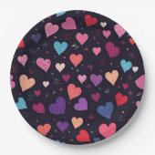 Assiettes En Carton Hearts Galore (Devant)