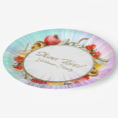 Assiettes En Carton Hebrew Rosh Hashanah (Angle)