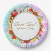 Assiettes En Carton Hebrew Rosh Hashanah (Devant)