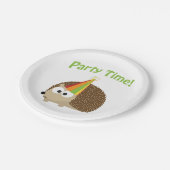 Assiettes En Carton Hedgehog de temps de fête (Angle)