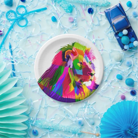 Assiettes En Carton helion en geometric pattern (Fête)