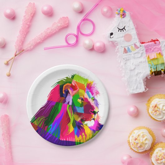 Assiettes En Carton helion en geometric pattern (Fête)