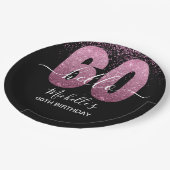 Assiettes En Carton Hello 60! - Elegant 60th Birthday Woman (Angle)