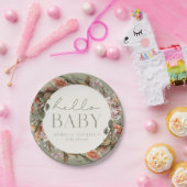 Assiettes En Carton HELLO BABY | Botanique Sage Boho (Fête)
