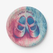 Assiettes En Carton Hello Baby - charmant (Devant)