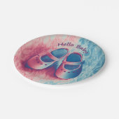 Assiettes En Carton Hello Baby - charmant (Angle)