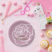 Assiettes En Carton Hello Beautity - Moderne Chic Rose Rose (Fête)