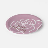 Assiettes En Carton Hello Beautity - Moderne Chic Rose Rose (Angle)