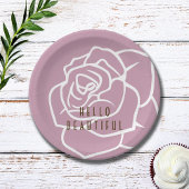 Assiettes En Carton Hello Beautity - Moderne Chic Rose Rose