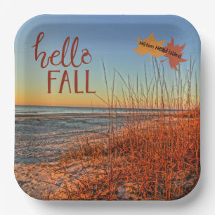 Assiettes En Carton Hello Fall Hilton Head Island Beach Caroline du Su