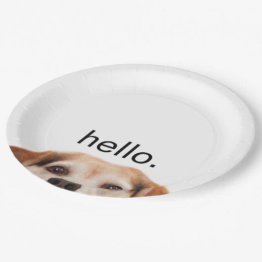 Assiettes En Carton Hello mignon Beagle chien moderne tendance (Angle)