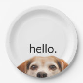 Assiettes En Carton Hello mignon Beagle chien moderne tendance (Devant)