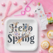 Assiettes En Carton Hello Spring Birds (Fête)