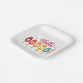 Assiettes En Carton Hello Summer Colorful Popsicle (Angulaire)