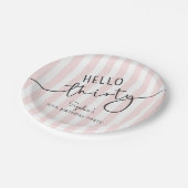 Assiettes En Carton Hello Thirty Modern Script 30th Birthday Party (Angle)