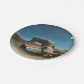 Assiettes En Carton Henri Rousseau Dormir Gitan Lion Peinture (Angle)