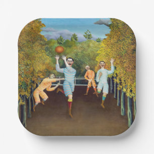 Assiettes En Carton Henri Rousseau - Les joueurs de football