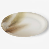 Assiettes En Carton Herbe des Pampas Dorée Mariage Bohème Bohème (Angle)