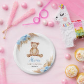 Assiettes En Carton Herbe Pampas Ours Teddy (Fête)