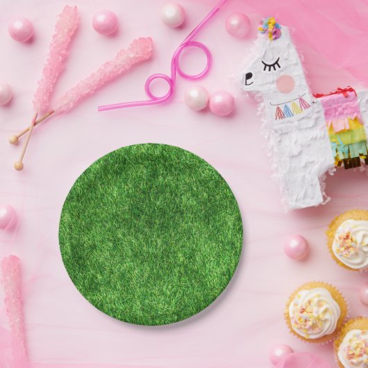 Assiettes En Carton Herbe verte (Fête)