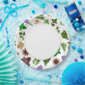 Assiettes En Carton Herbes (Fête)