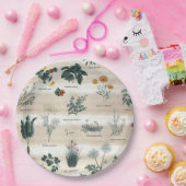 Assiettes En Carton Herbes Fleurs Plantes (Fête)