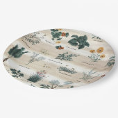 Assiettes En Carton Herbes Fleurs Plantes (Angle)