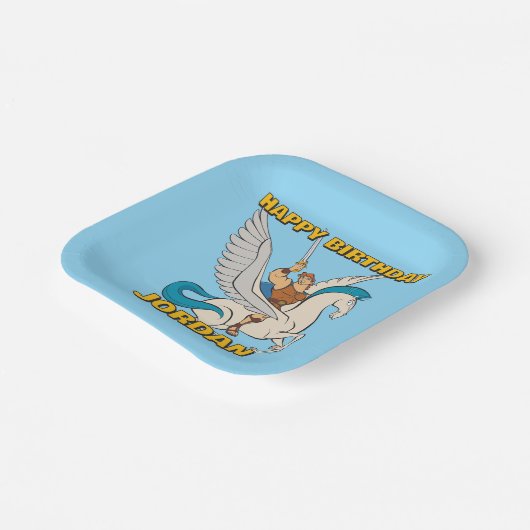 Assiettes En Carton Hercules Riding Pegasus Paper Plates (Angulaire)