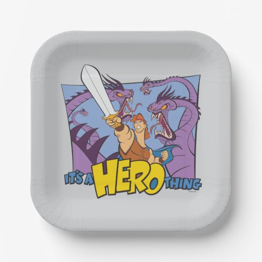 Assiettes En Carton Hercules vs Hydra - It's a HERO Thing Paper Plates (Recto)