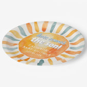 Assiettes En Carton Here Comes the SON Boho Baby Shower Paper Plates (Angle)