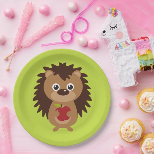 Assiettes En Carton Hérisson (Fête)