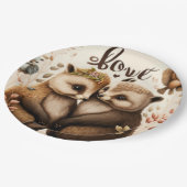 Assiettes En Carton hérisson amoureux (Angle)