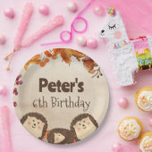 Assiettes En Carton Hérisson aquarelle (Fête)