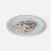 Assiettes En Carton Hérisson Aux Fleurs (Angle)