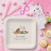 Assiettes En Carton Hérisson Baby shower des bois de champignon de pap (Fête)