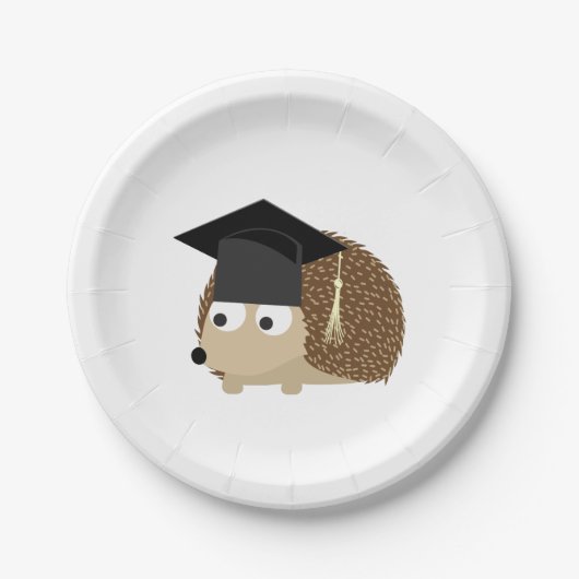 Assiettes En Carton Hérisson de diplôme (Devant)