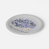 Assiettes En Carton Hérisson de l'aquarelle du bois (Angle)