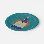 Assiettes En Carton Hérisson du parti mignon (Angle)