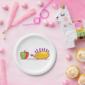 Assiettes En Carton Hérisson Et Pomme (Fête)