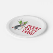 Assiettes En Carton Hérisson géant Joyeux Noël (Angle)