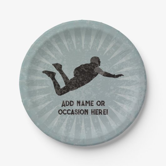 Assiettes En Carton héros d'action Skydiver - acier robuste look propr (Devant)