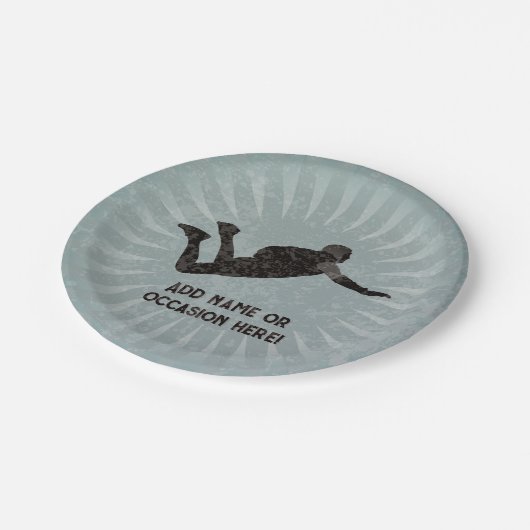 Assiettes En Carton héros d'action Skydiver - acier robuste look propr (Angle)