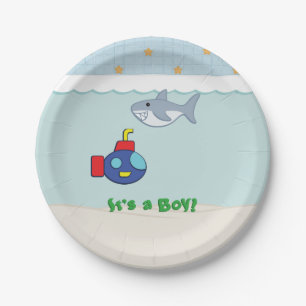 Assiettes En Carton Heure de bain Baby shower des plaques de papier