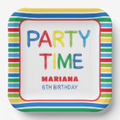 ASSIETTES EN CARTON HEURE DE LA FÊTE DES BALLONS (Recto)