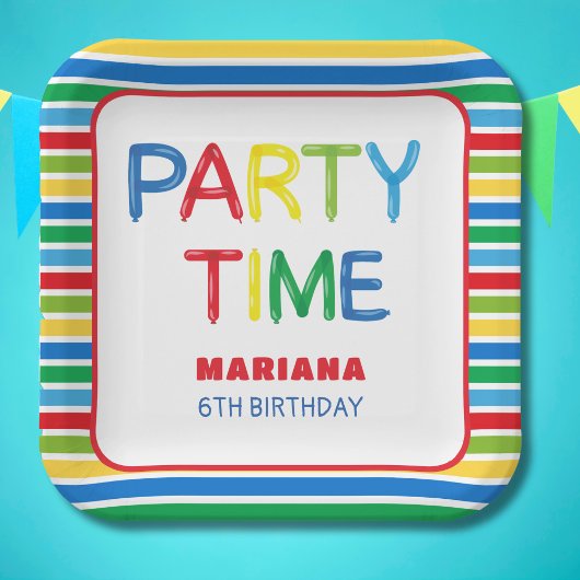 ASSIETTES EN CARTON HEURE DE LA FÊTE DES BALLONS