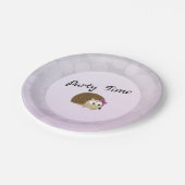 Assiettes En Carton Heure de la fête Hedgehog (Angle)